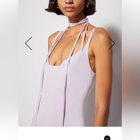 Jonathan Simkhai Roxanne Draped Dress - Lupine / S - Picture 3 of 5